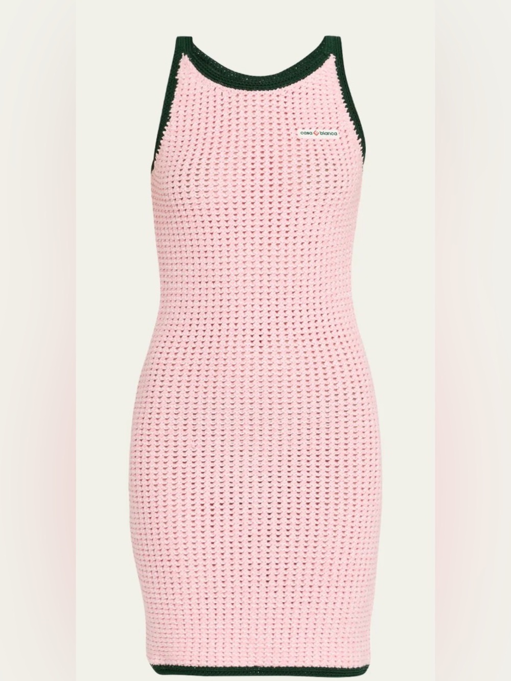 CASABLANCA Mouline Open-Knit Sleeveless Mini Dress